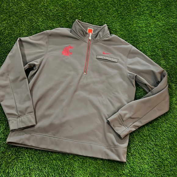 Men’s Nike Washington State Cougar Fleece 1/4 Zip - Picture 1 of 3